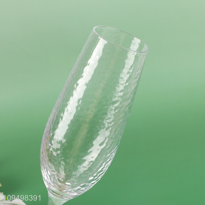 Factory supply clear glass goblet cup champagne cup