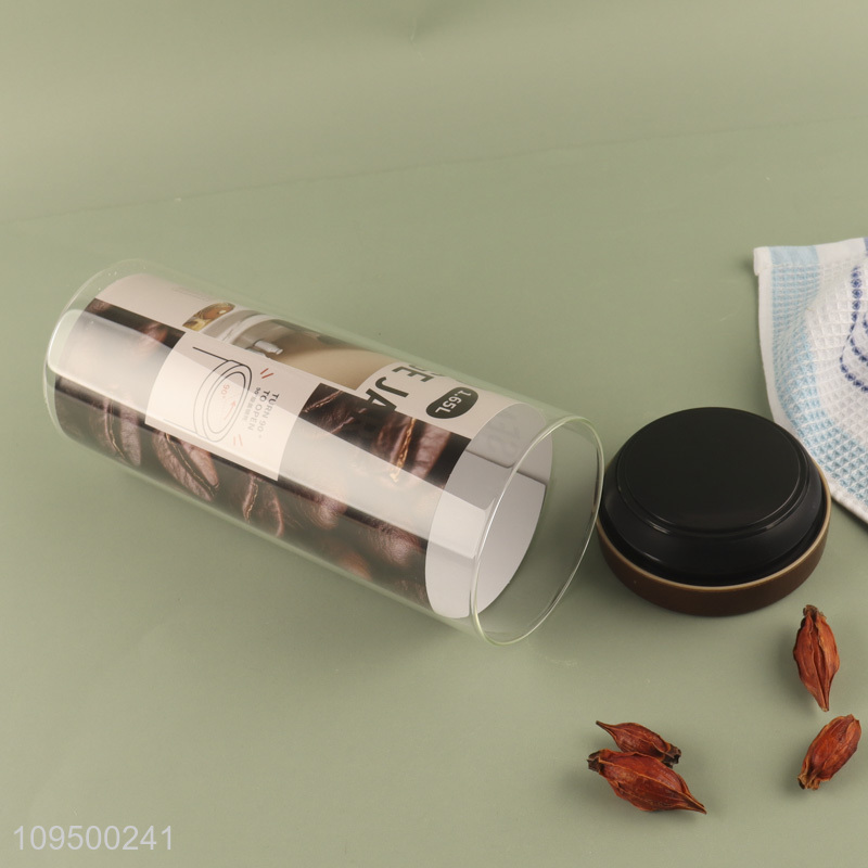 New arrival round sealed glass storage jar with lid
