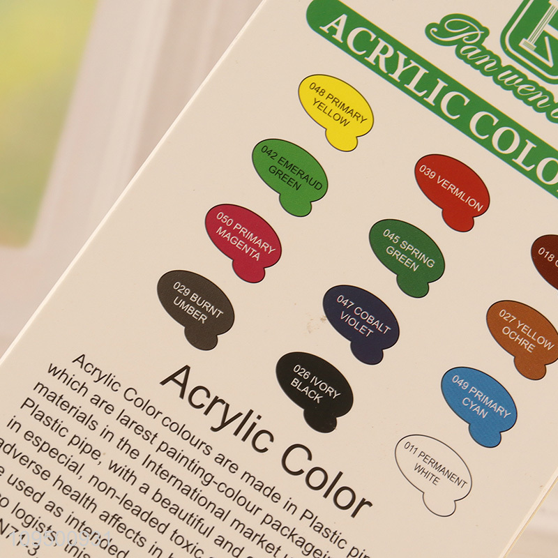 China factory 12 colors acrylic paint set