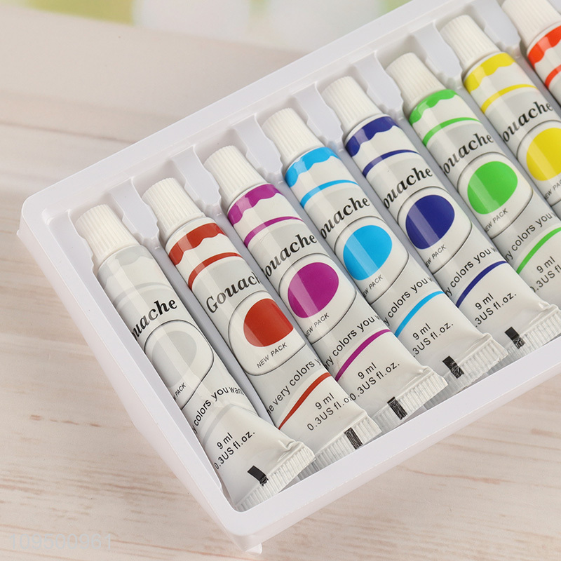 New arrival 12 colors gouache paint set