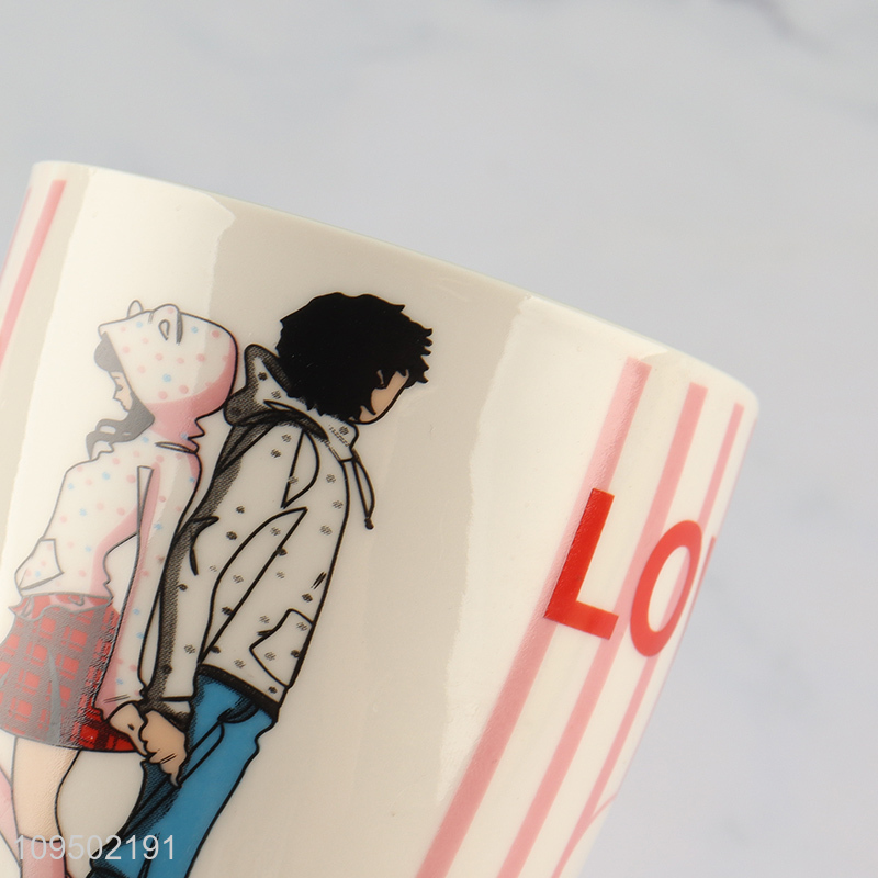 Top quality valentine series ceramic cup water cup