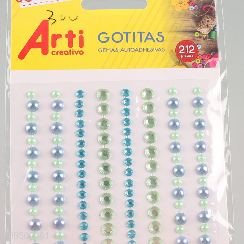 China supplier decorative rhinestone & pearl sticker for sale