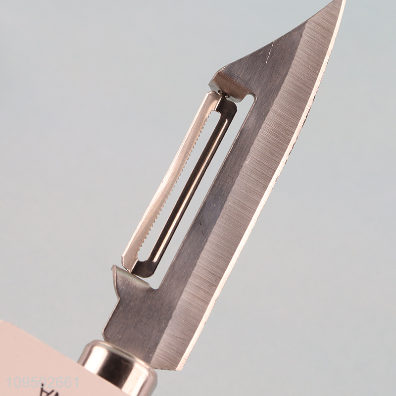 China wholesale 2 in 1 stainless steel fruit peeler