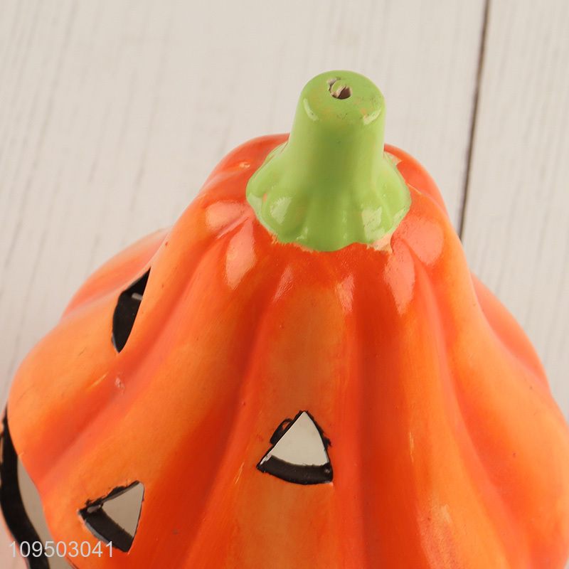 New product pumpkin shape ceramic candle holder