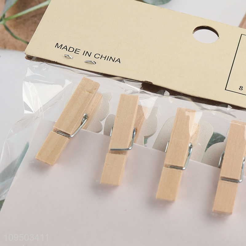 Factory direct sale 10pcs wooden craft clip