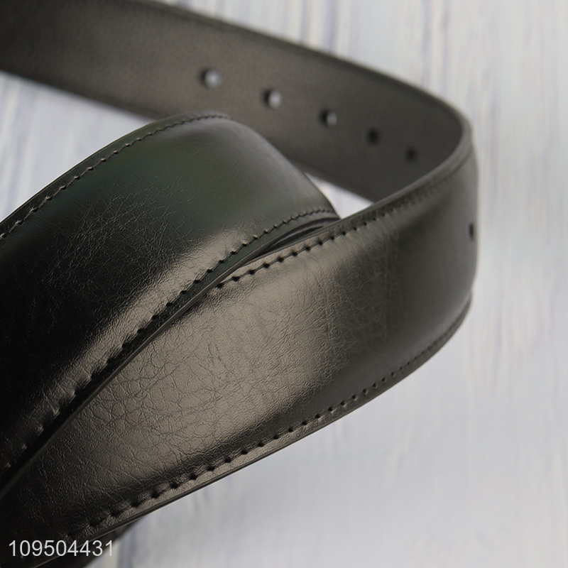 Good price black leather buckle belt waist belt