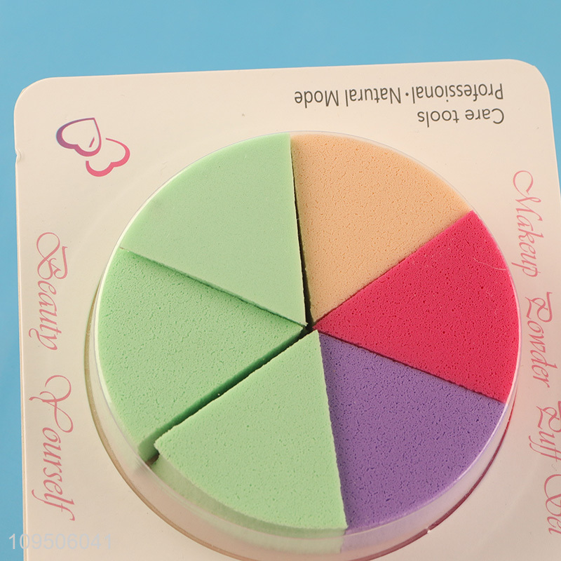 Latest products   colorful 6pcs makeup puff cosmetic puff