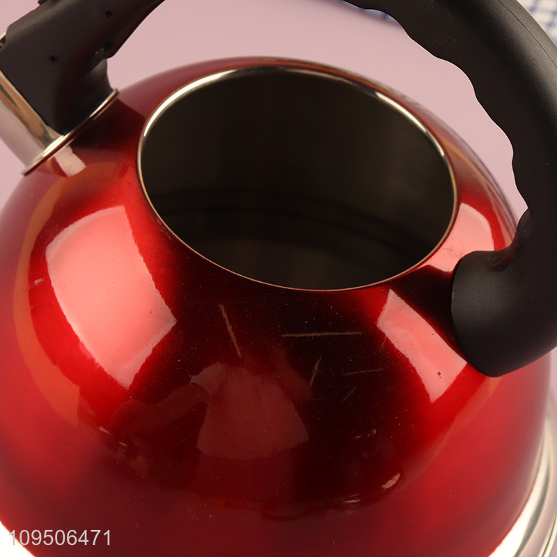 Good selling red stainless steel water kettle