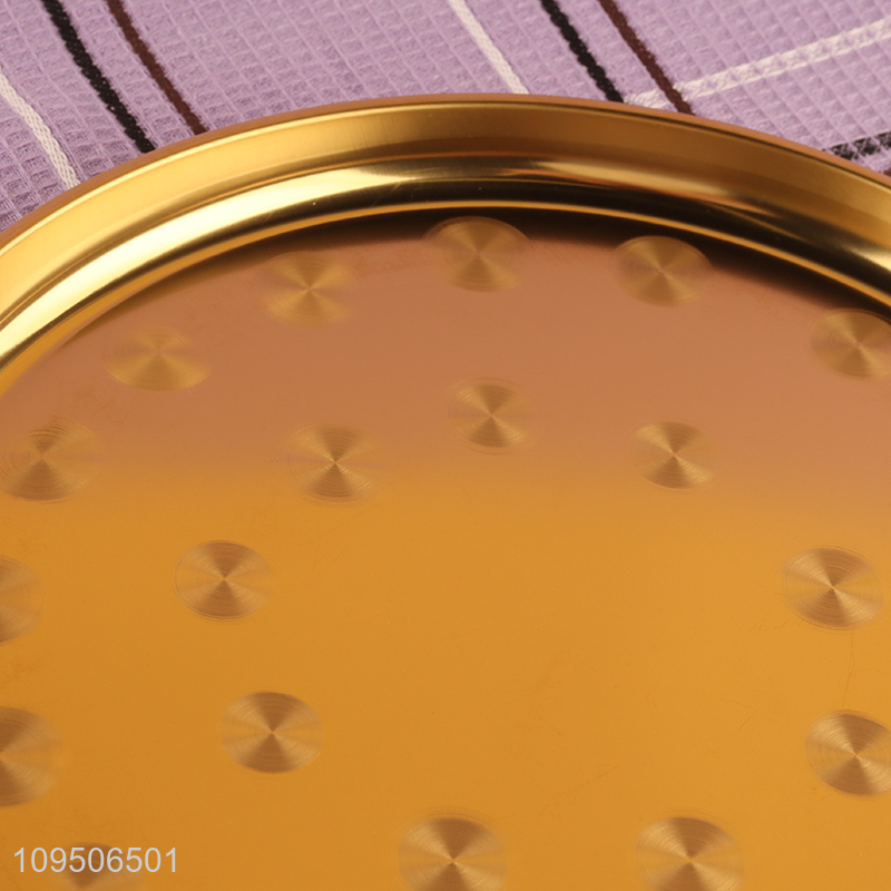 Good sale golden stainless steel food serving tray