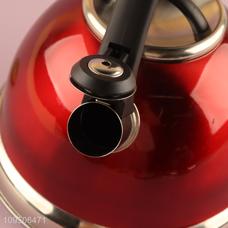 Good selling red stainless steel water kettle