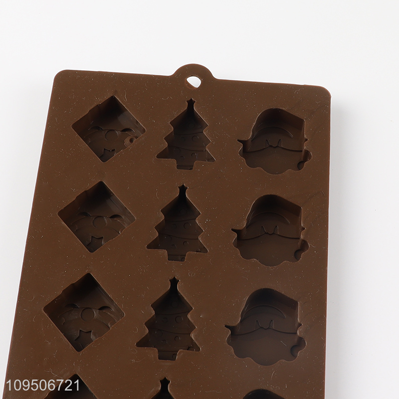 Hot selling christmas series silicone chocolate mold