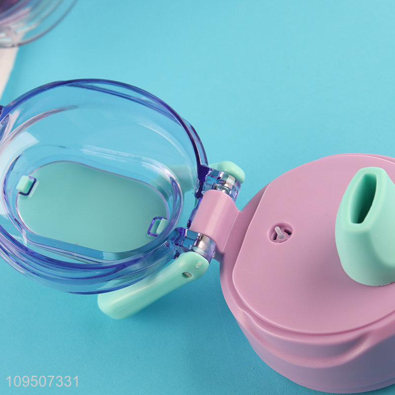 Yiwu market  portable plastic water bottle with straw