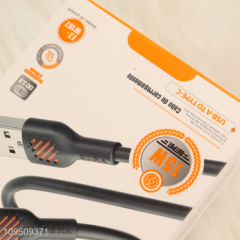Factory price 3A usb type-c charging cable