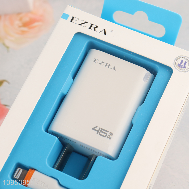 New arrival fast charging power adapter with usb lightning cable