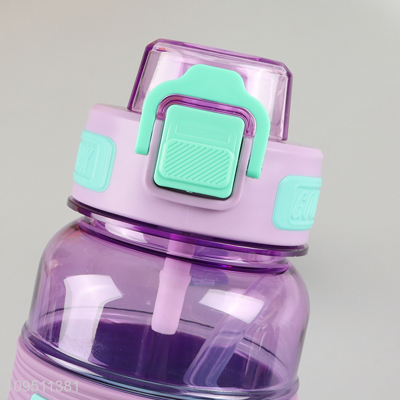 China wholesale multicolor water bottle drinking bottle with straw