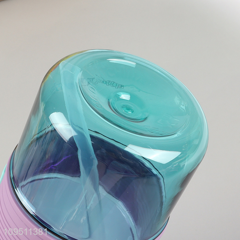 China wholesale multicolor water bottle drinking bottle with straw