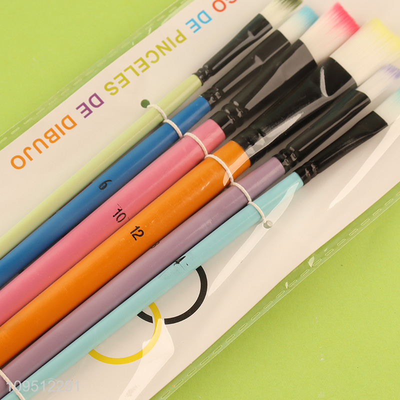 China products 6pcs oil painting brush set