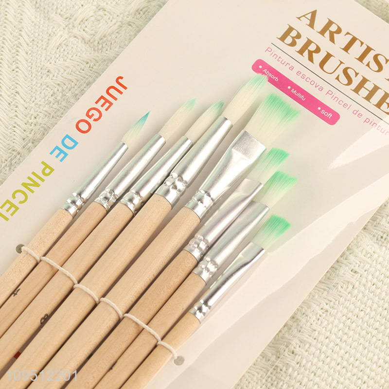 Best selling 8pcs oil painting brush for art supplies