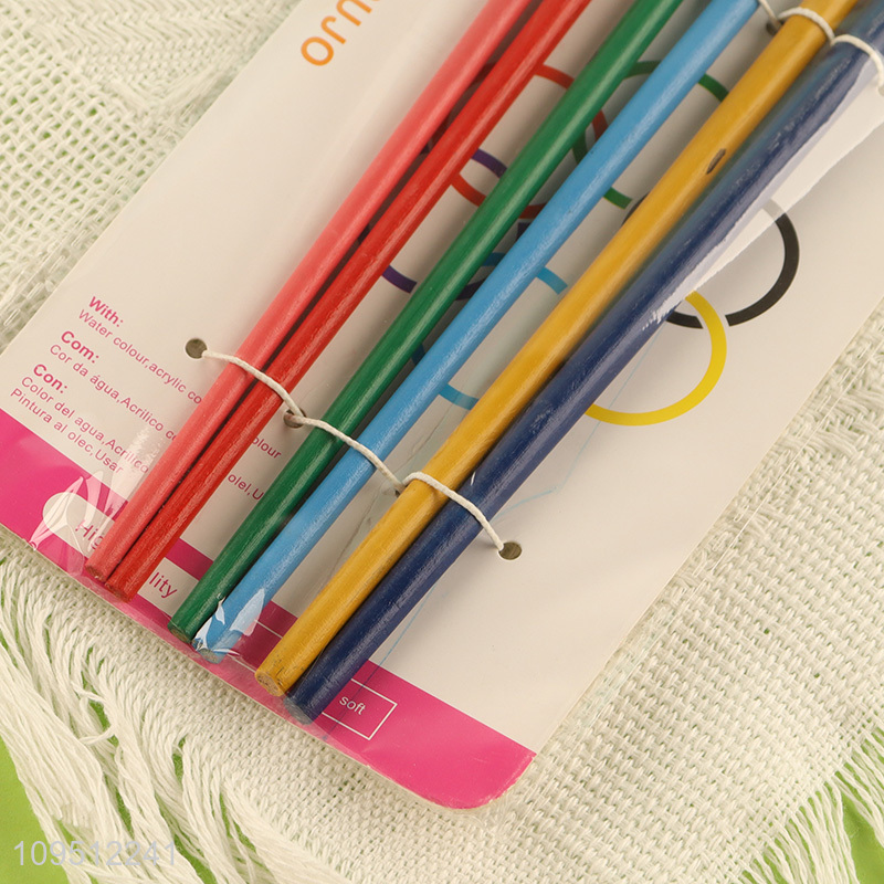 Top products wooden handle 6pcs oil painting brush