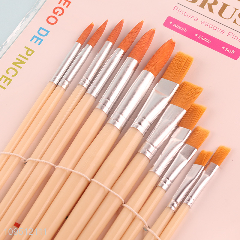 Good price 12pcs professional oil painting brush set