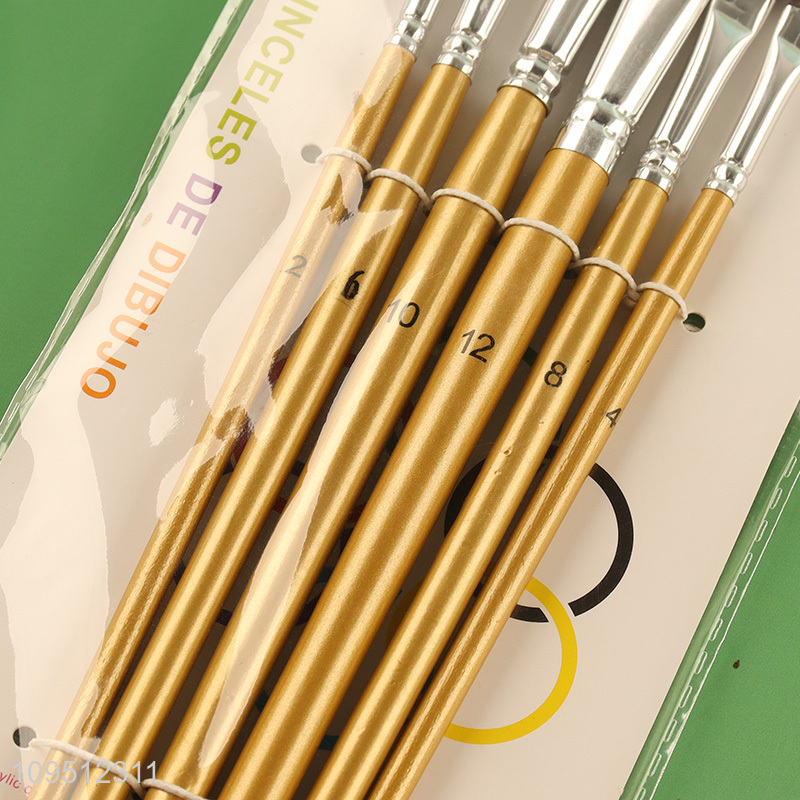 Top products oil painting brush with wooden handle