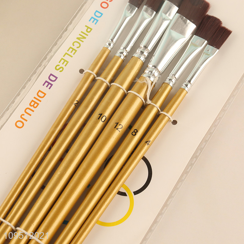 China wholesale 6pcs oil painting brush for art supplies