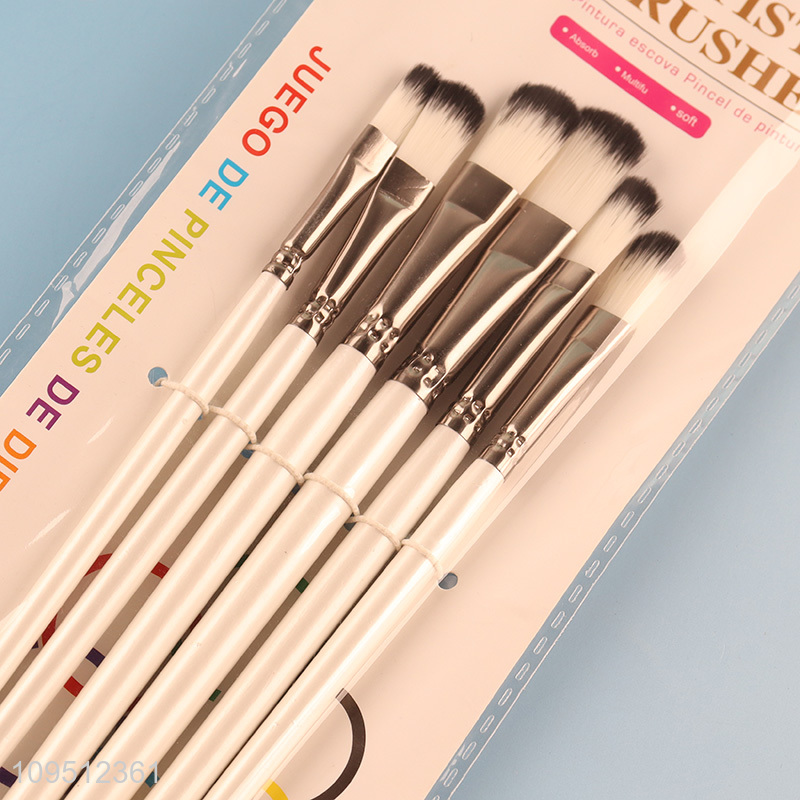 Low price 6pcs oil painting brush for art supplies