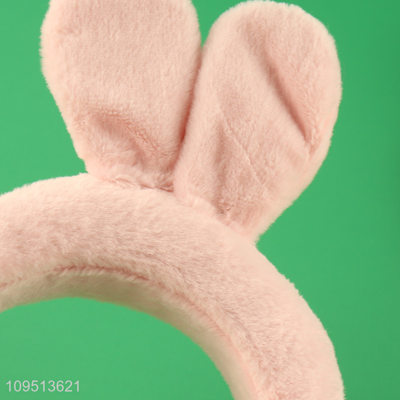 Good quality pink rabbit hair hoop hair decoration