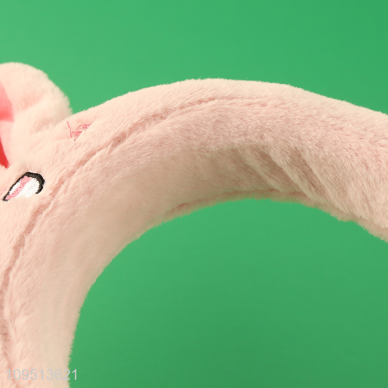Good quality pink rabbit hair hoop hair decoration