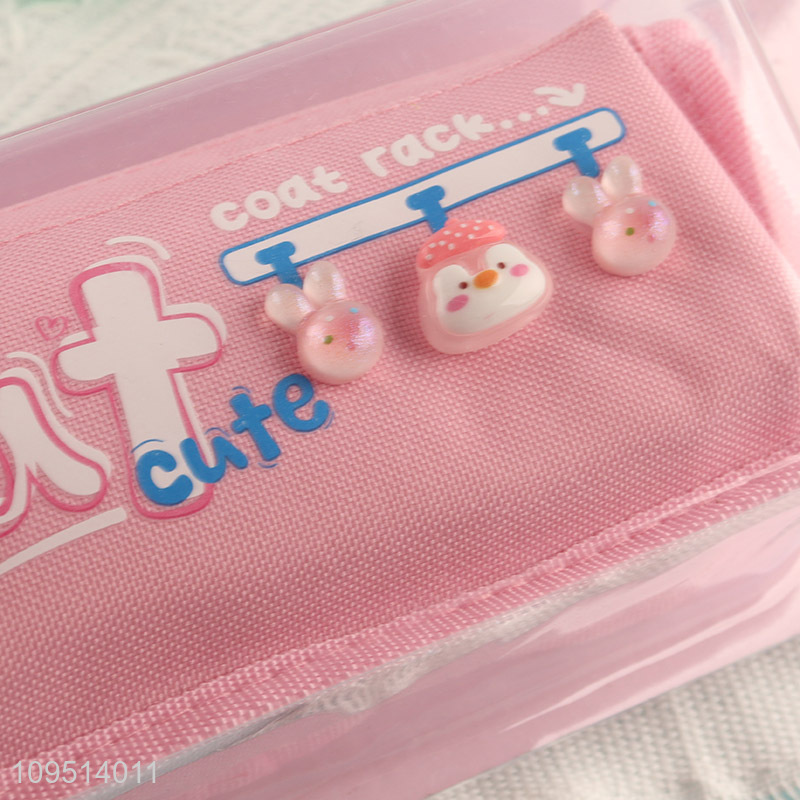 Good sale pink cartoon stationery pencil bag