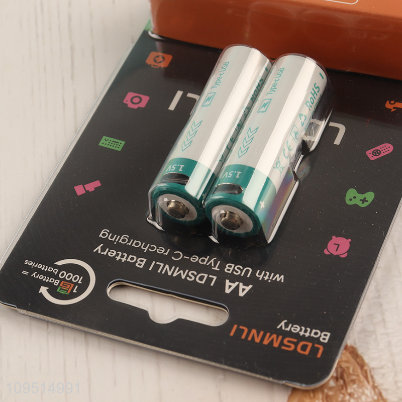 Low price type-c rechargeable AA lithium battery