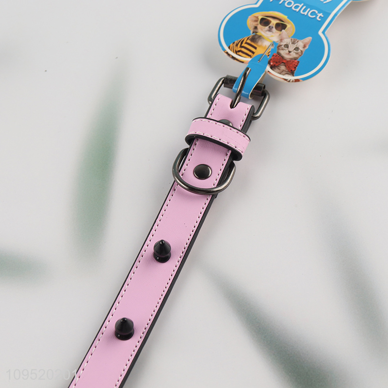 Factory price waterproof pu leather dog collar