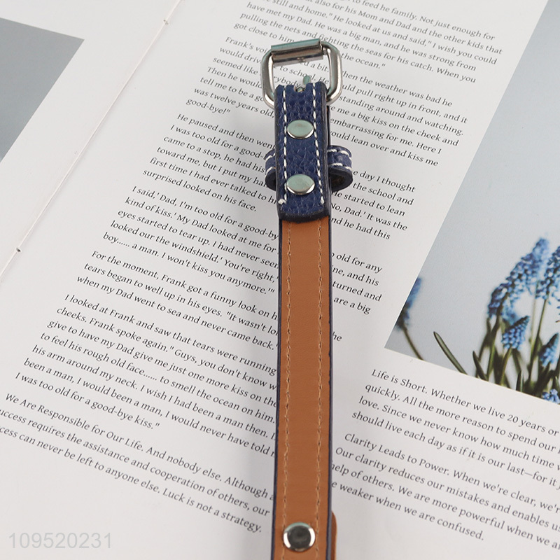 Hot products durable pu pet collar with buckle