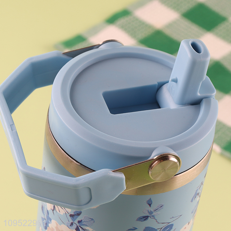 Good quality stainless steel water cup with handle