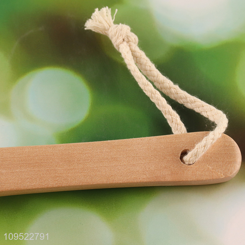 Low price loofah bath shower brush with wooden handle