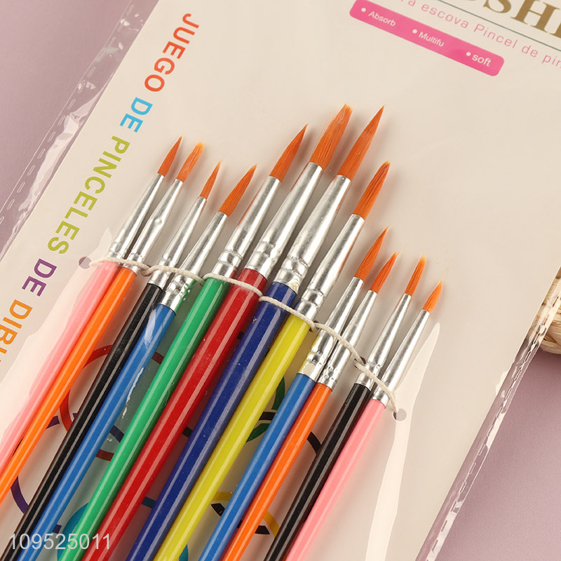 New product 12pcs art supplies artist paint brush pack