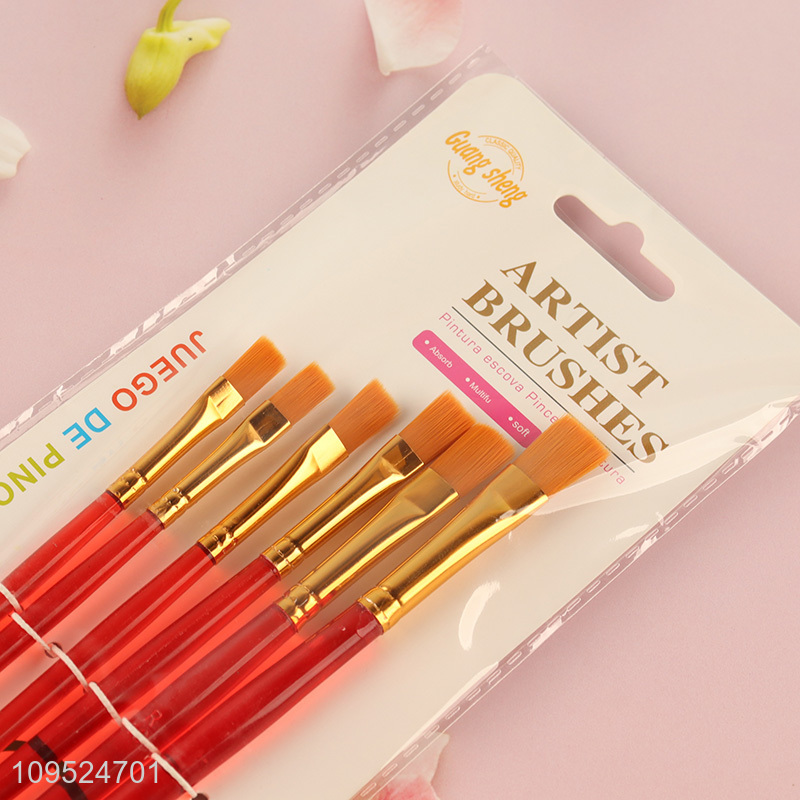 Good selling 6pcs art painting brush kit