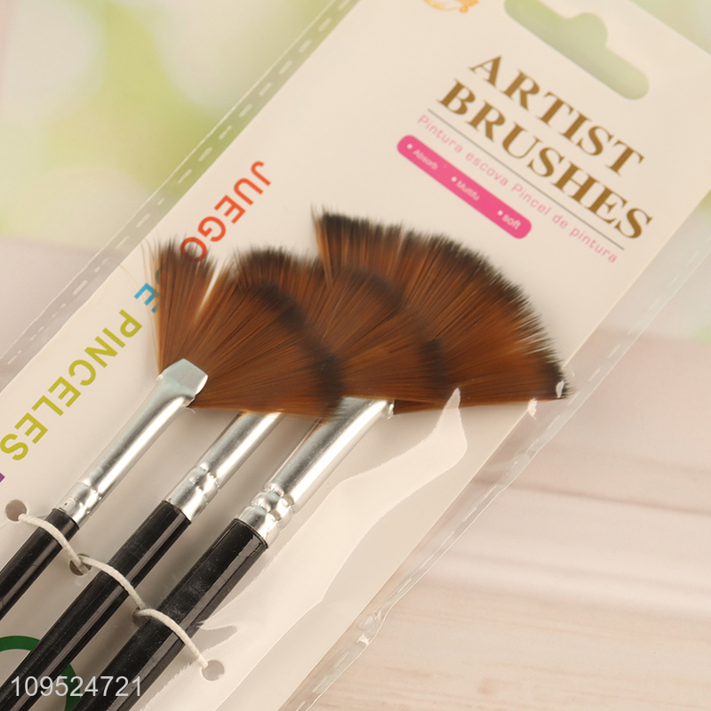 Good price 3pcs nylon bristle paint brush set