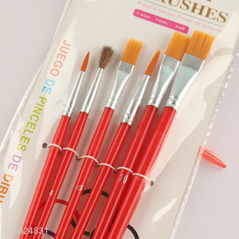 New style 6pcs art painting brush kit for sale