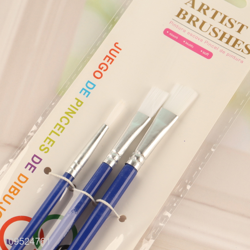 Online wholesale 3pcs reusable paint brush set