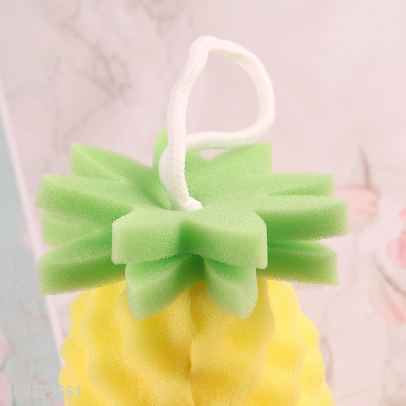 China factory 3D pineapple bath sponge shower sponge