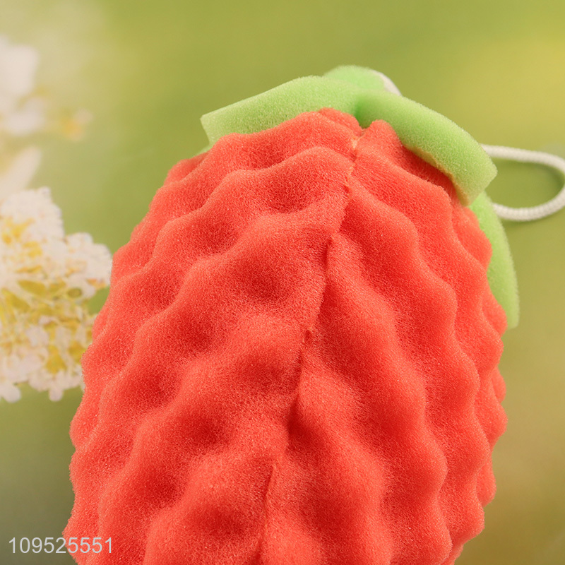 Latest products 3D strawberry bath sponge shower sponge