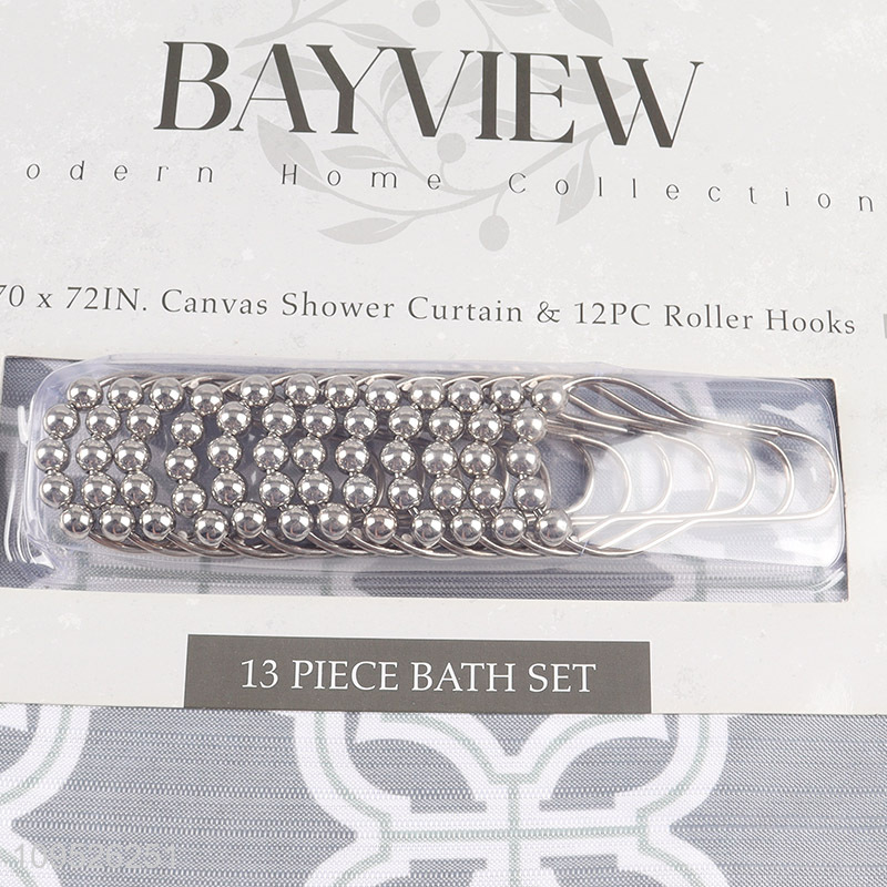 Wholesale Printed Shower Curtain With Hooks