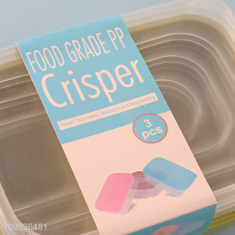 China supplier food grade pp food container preservation box set
