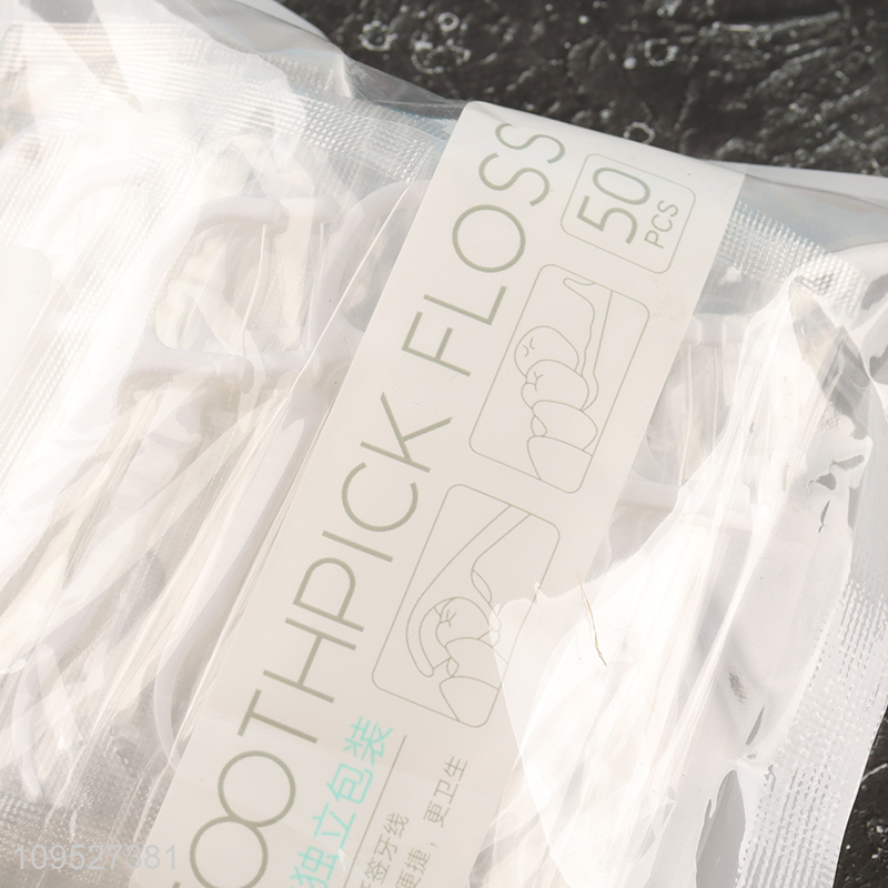 New style 50pcs daily use toothpick floss