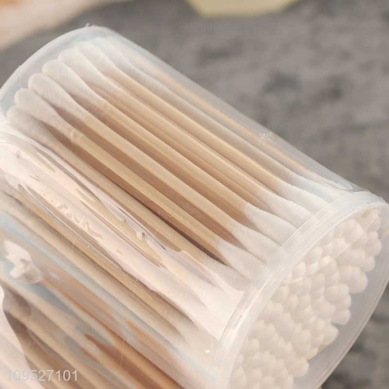 Top products bamboo sticker cotton swabs set