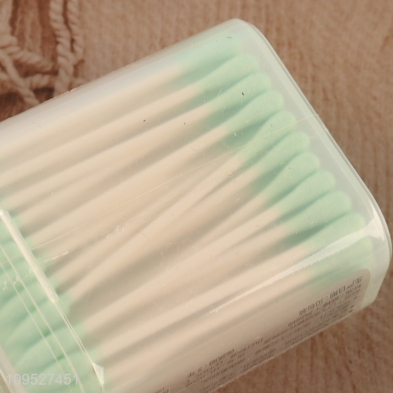 China products 100pcs paper stick cosmetic cotton swabs