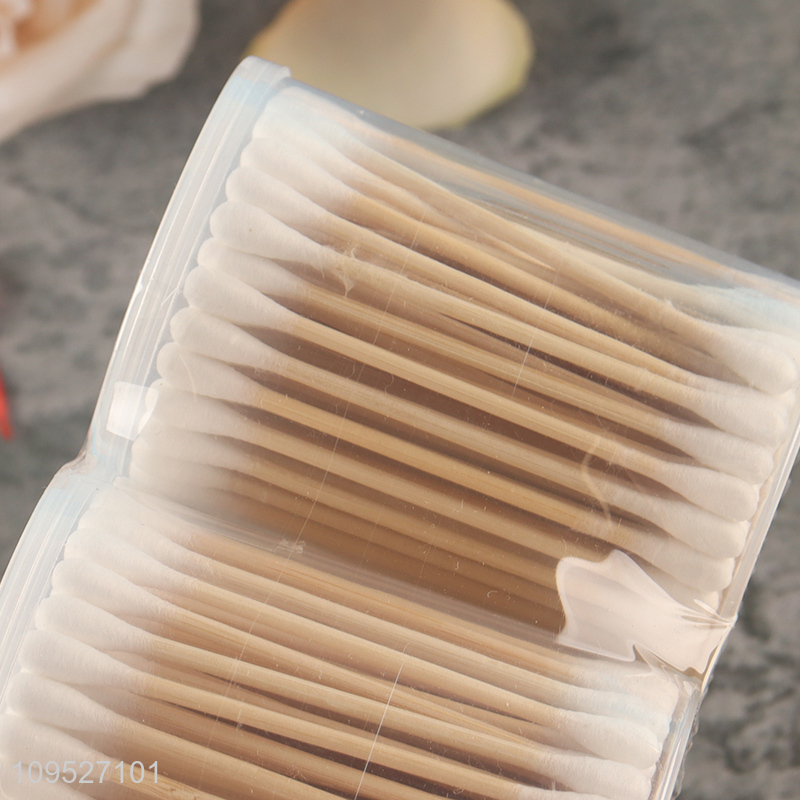 Top products bamboo sticker cotton swabs set