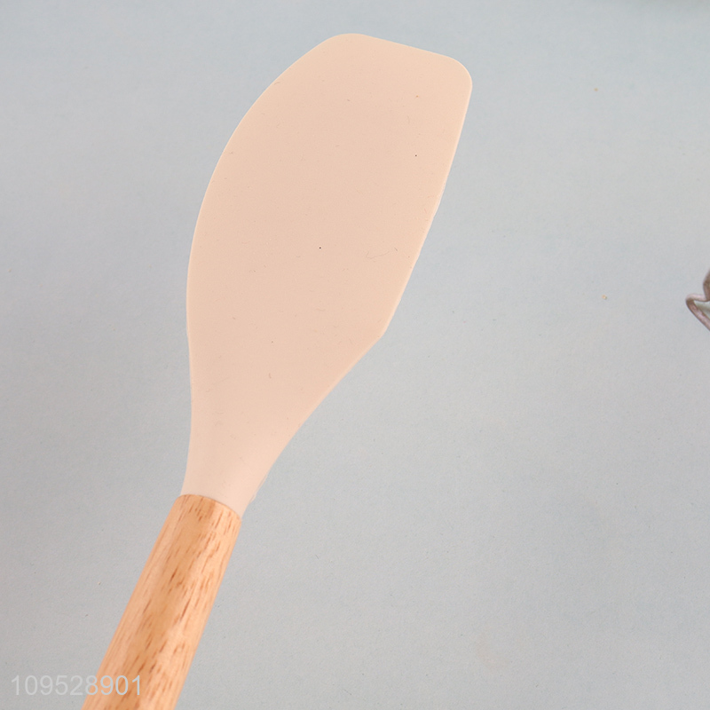 Hot sale wood handle silicone butter spatula