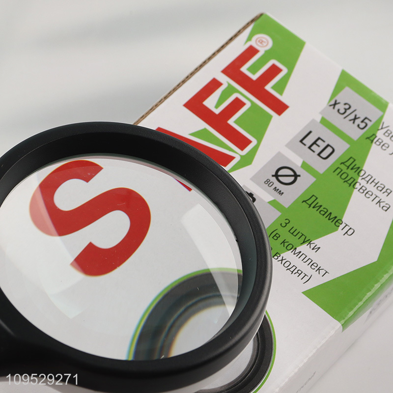 Custom Led Magnifying Glass With Plastic Handle